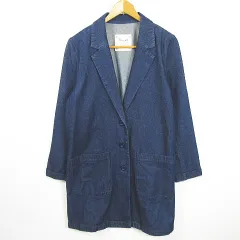 オリーブ デ オリーブ OLIVE des OLIVE girl デニム チェスターコート M ネイビー kz11254