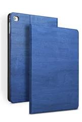 ipad9 TPU ipad8 手帳型 ipad7 木目 薄型 10.2inch ペン収納付き 第7世代 タブレット 第8世代 カバー 第9世代 ケース ケース (ブルー) 【ペンシル収納付き】iPad