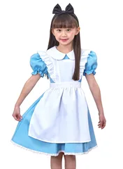 キッズ 120cm AQUAドレス 女の子 ハロウィン コスプレ ブルー クリアストーン(Clearstone)