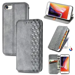 / iPhone8 / / (2020) iPhone7 第2世代 SE ケース SE 手帳型 iPhone ノートブック型ビジネスフォンケース (2022) 携帯電話保護カバー強い吸引力ノートブック型多機能携帯電話ホルスター財布携帯電話ホルダーバンプパターン