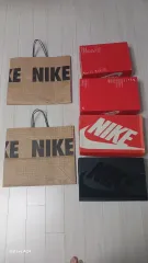 NIKE ナイキ お買い物バッグ2個+ナイキ シュプリーム エアフォース1 LOW SP ブラックボックス