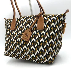 ロベルタピエリ トートバッグ 肩掛け タタミ柄 ナイロン レザー マルチカラー