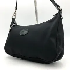LONGCHAMP ロンシャン ショルダーバッグ ナイロン レザー 黒 チャーム