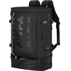 AISFA Men's 30L Square Backpack, Large Capacity, Waterproof, for 17-inch PCs, Business Laptops, and Outdoor Activities, with USB Charging Port, Perfect for Travel, Commuting, and Shoe and Lunch Storage