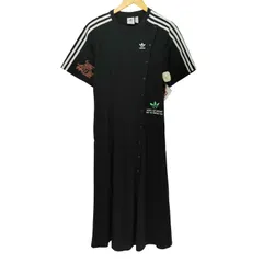 アディダスオリジナルス adidas Originals フロント プリント 刺繍 デザイン スナップボタン ワンピース レディース JPN：S 