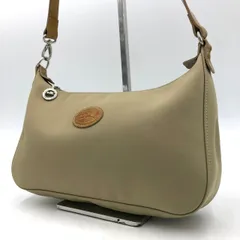 ロンシャン ショルダーバッグ ナイロン レザー ベージュ Longchamp