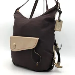 ペレボルサ PELLE BORSA 2way リュック ショルダーバッグ ブラウンのサムネイル