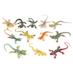 動物 おもちゃ教育小道具ツールカゲおもちゃセット子供おもちゃセットト動物モデルセット トカゲのおもちゃ、12個/セゴム製のトカゲセット小