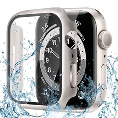 Watch用 ケース iWatch Series 11/10/9/8/7/6/5/4/SE3/SE2/SE 41mm対応 Apple 超薄型 アップルウォッチ用 カバー 防水 硬度9H 強化ガラス 高透過率 高耐久 耐衝撃 全面保護 Apple Watch用