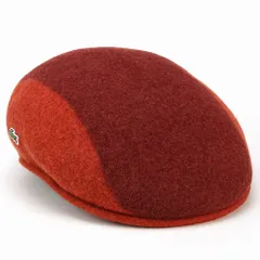 LACOSTE (ラコステ) 帽子 ハンチング ウール 秋冬 2トーンカラー 季節感のあるアイテム ワイン 【TB】