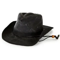 ヴィンテージ調 テンガロン ハット ウエスタン 日よけ 帽子 カウボーイハット 夏 ぼうし ブラック 【TB】