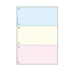 （まとめ）ヒサゴ マルチプリンタ帳票 撥水紙 A4カラー 3面 6穴 BPW2013 1冊（50枚） 〔×3セット〕