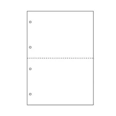 （まとめ）ヒサゴ マルチプリンタ帳票 撥水紙 A4 白紙 2面 4穴 BPW2003 1冊（50枚） 〔×3セット〕