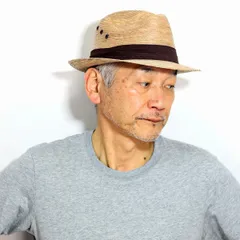 California Hat Company Inc. (カルフォルニアハット) 中折れハット メンズ パームブレード 貝葉 中折れ帽 麦わら帽子 シュロの葉 麦わら ストローハット トースト 父の日 【TB】