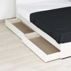 別売り 専用 オプション 引き出し ２杯 セット 日本製 組立 不要 完成品 ホワイト 引き出しのみ