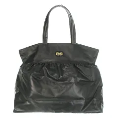 フェイラー FEILER ハンドバッグ レザー 切替 シュニール織り 花柄 ポーチ付き 黒 ブラック /AO12 ■GY18