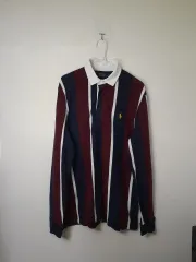 ラルフローレン ポロ QRタブ ラグビー カラーTシャツ M/100