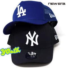 NEWERA (ニューエラ) キッズ Youth 9FORTY A-Frame トラッカー MLB Trucker キャップ ロサンゼルス・ドジャース ニューヨーク・ヤンキース ネイビー ダークロイヤル 【TB】