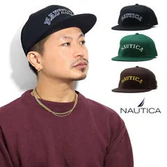 NAUTICA (ノーティカ) キャップ メンズ ブランド レディース コットンツイル 刺繍 カレッジロゴ 春 夏 秋 冬 帽子 フラットバイザー 【TB】