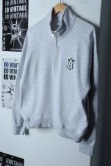 (M) acme de la vie アクメドラビ スウェットTシャツ ハーフジップ スモールロゴ メランジ-17395