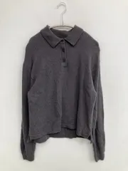 UNIQLO JW Anderson ユニクロジェイダブリューアンダーソン ニット/セーター L グレー ウール・ニット 無地 長袖 ミドル丈