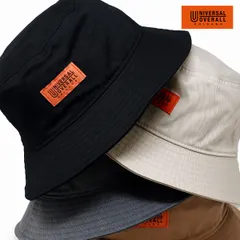 UNIVERSAL OVERALL (ユニバーサルオーバーオール) 帽子 ユニバーサル オーバーオール バケット ハット バケハ 秋冬 メンズ 春夏 シンプル ブランドタグ フロント飾り 【MB】