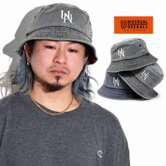 UNIVERSAL OVERALL (ユニバーサルオーバーオール) ハット 帽子 ユニバーサル オーバーオール バケット 春夏 メンズ サハリ バケハ シンプル フロント 刺繍 レディース 【MB】