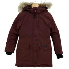 CANADA GOOSE(カナダグース) ダウンコート サイズS レディース トリリウムパーカー 6660LA ボルドー 長袖/コヨーテファー/ジップアップ/冬