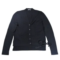 "MIUMIU" Side Ribbon Silk Blend Wool Cardiganのサムネイル