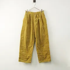 2023FW マーブルシュッド marble SUD コーデュロイ タックワイドパンツ‖マスタードイエロー ボトムス ロング【2400014794649】