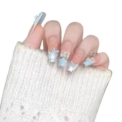 在庫処分　おしゃれ シンプル ファッション かわいい 30枚入 人気 和風 付け爪 花嫁ネイル ラインストーン つけ爪 光沢 ロング つけ爪 ミディアム 結婚式ネイルチップ オーバル さまざまな爪のサイズに適しています ネイルチップ