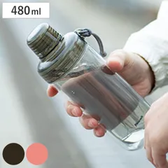ウォーターボトル クリアボトル アクティブボトル 480ml （ 直飲み 耐熱 マイボトル クリア ボトル 軽量 ストラップ付き 目盛り付き 目盛り 軽い スポーツ飲料 ジム 常温 シンプル 持ち運び 透明 ） )のサムネイル