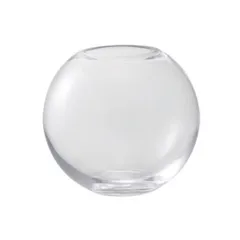 花瓶 GLASS orb グラスオーブ 直径13×高さ11.5cm フラワーベース （ 花ビン 花びん 花器 ベース ガラスベース フラワー 花 飾る 一輪挿し 花入れ ガラス ガラス製 ハンドメイド 手作り クリア 透明 ミニブーケ ）)