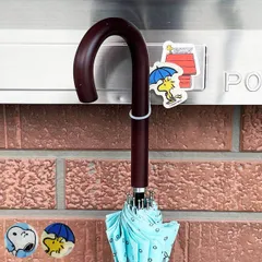 アンブレラマーカー スヌーピー 傘チャーム ウッドストック ピーナッツ （ アンブレラチャーム 傘 杖 目印 固定 ホルダー 持ち手 ストラップ キーホルダー 壁掛け 収納 貼ってはがせる シール 便利 かわいい キャラクター SNOOPY ） )