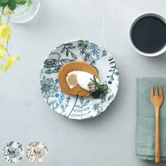 プレート 16cm M フラワーパターン 磁器 美濃焼 （ 食洗機対応 電子レンジ対応 皿 小皿 取り皿 菓子皿 取皿 お菓子 ケーキ 花柄 副菜 フラワー 上品 おしゃれ 日本製 ） )