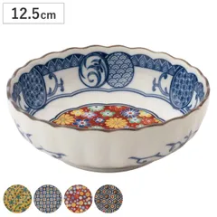 小鉢 12.5cm 4寸 ボウル 藍染小紋 磁器 （ 食洗機対応 電子レンジ対応 鉢 取り鉢 取鉢 おひたし 和え物 サラダ 副菜 お漬物 和風 おしゃれ ） )