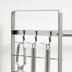 L字フック キッチンラック用 SUIグート フック 3個組 （ 収納フック シンク上 横 幅40cm スリム ステンレス パーツ キッチンツール カスタマイズ 水切りラック 収納 引掛け 掛ける おしゃれ コンパクト シンク 渡せる ）)のサムネイル