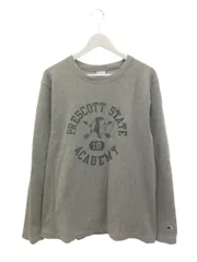 チャンピオン CHAMPION リバースウィーブ REVERSE WEAVE ロンT XL グレー カットソー 染みこみプリント 長袖 トップス