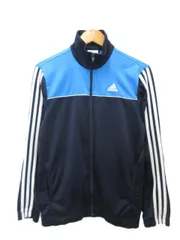 アディダス adidas トラック ジャケット track jacket ジャージ M ブルー系 トップス