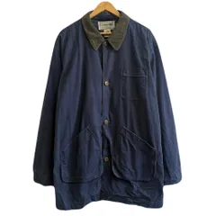 L.L.Bean エルエルビーン ハンティング ジャケット フィールドコート 襟コーデュロイ フロントボタン 紺 ネイビー XLTサイズ No.M643
