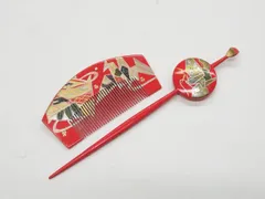 【一輝堂】和装小物 和雑貨 櫛 簪 セット くし かんざし 26w02-1798