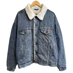 USA製 Levi's リーバイス ボアデニムジャケット 裏ボア スナップボタン 青 ブルー XLサイズ No.M680