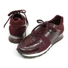 ルイヴィトン ランアウェイ ライン レザー スニーカー レディース ボルドー LOUIS VUITTON【中古】 【アパレル・小物】