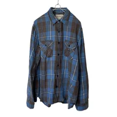  RALPH LAUREN DENIM&SUPPLY ラルフローレン チェック柄ネルシャツ ブルー サイズL【Z1800】