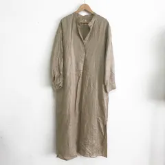 ジャーナルスタンダードレサージュ 日本製 19SS 60アサスキッパーワンピース 麻100% ハーフボタン リネンシャツワンピース ベージュ FREEのサムネイル