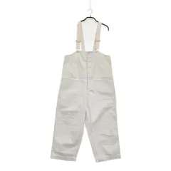 nest Robe 新品 コットンツイルデッキサロペット 定価31900円 サロペット 25SS オフホワイト レディース ネストローブ【中古】6-0210G♪