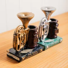 ペン立て アンティーク ペンスタンド ユーフォニアム （ ペンホルダー 文具 デスク収納 文房具 雑貨 デスク 机 オフィス レトロ インテリア ディスプレイ 置物 オブジェ ミニチュア 楽器 フィギュア 小物入れ ステーショナリー ） )