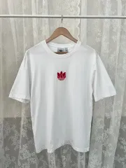L) アディダス 炎 半袖 Tシャツ 白