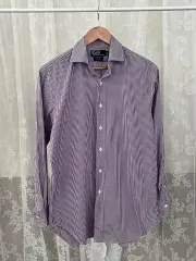 L) POLO RALPH LAUREN ポロラルフローレン ギンガムチェック シャツ パープル