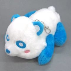 中古】ぬいぐるみ え～パンダ(青/與真司郎) くったりパスケース
